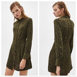 bershka leopard print dress